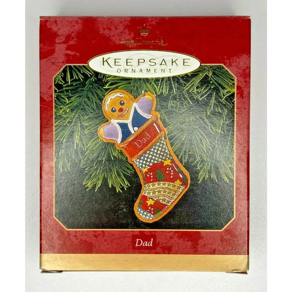 1999 Hallmark Dad‎ Stocking Ornament U65/6719